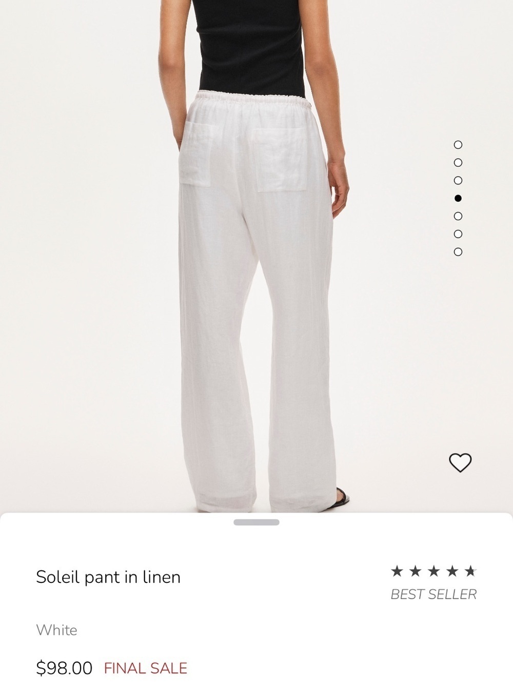 NWT J. Crew - White Linen Soleil Wide-Leg Pants - L